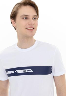 Erkek Beyaz Bisiklet Yaka T-Shirt - 50247327003