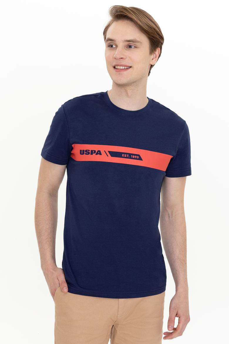 Erkek Lacivert Bisiklet Yaka Tişört - 50247327013