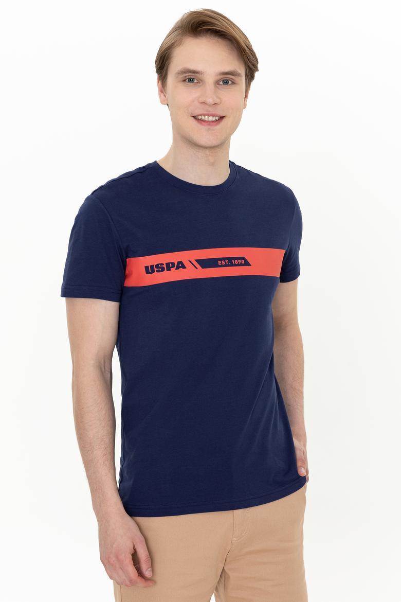 Erkek Lacivert Bisiklet Yaka Tişört - 50247327013