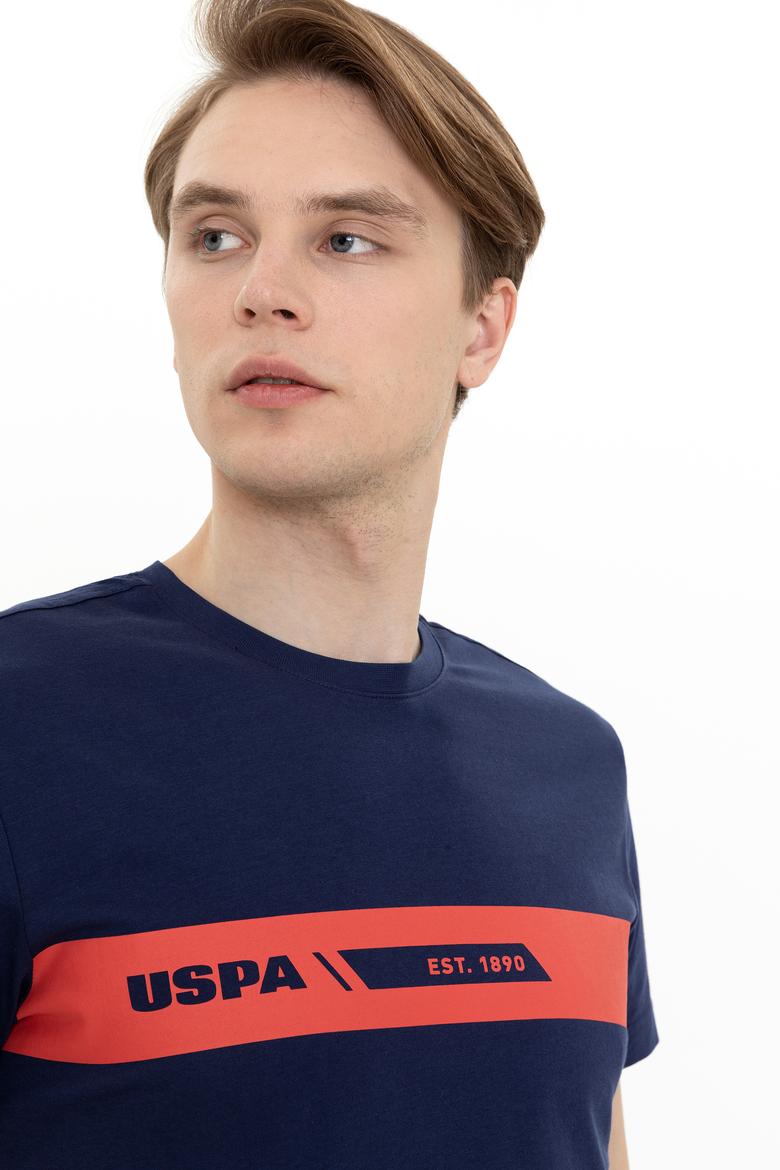 Erkek Lacivert Bisiklet Yaka Tişört - 50247327013