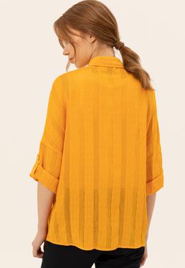 Kadın Koyu Sarı Gömlek Uzunkol - 50246560047
