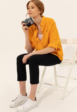 Kadın Koyu Sarı Gömlek Uzunkol - 50246560047