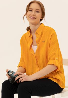 Kadın Koyu Sarı Gömlek Uzunkol - 50246560047