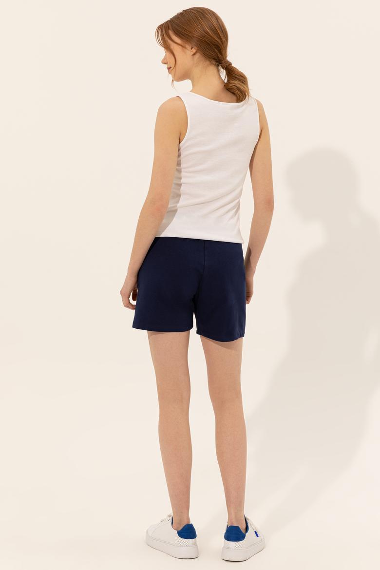 Kadın Lacivert Örme Şort - 50246032005