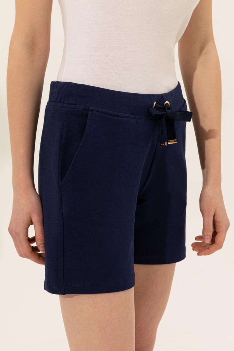 Kadın Lacivert Örme Şort - 50246032005