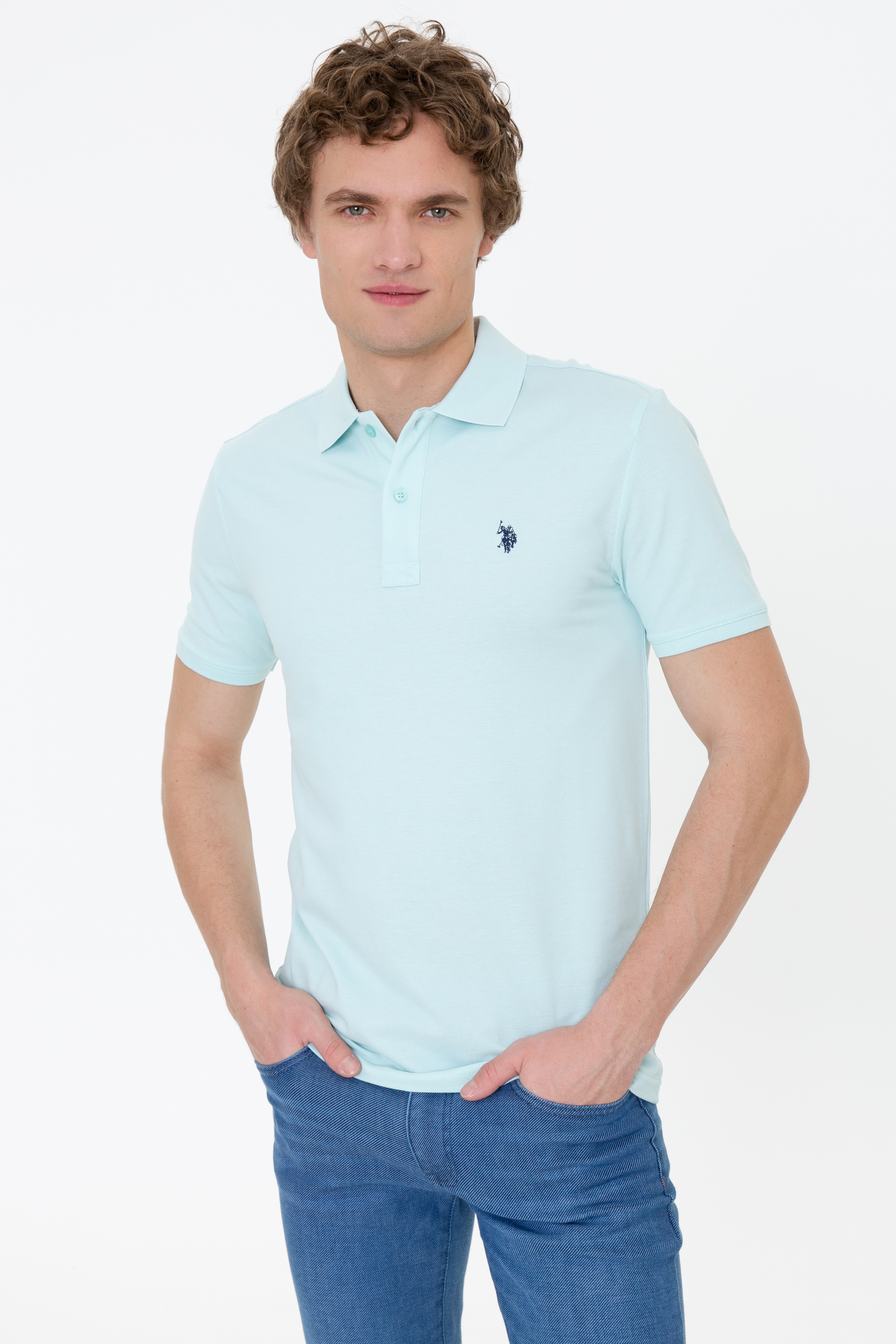 Erkek Nil Basic Polo Yaka Tişört - Image 3