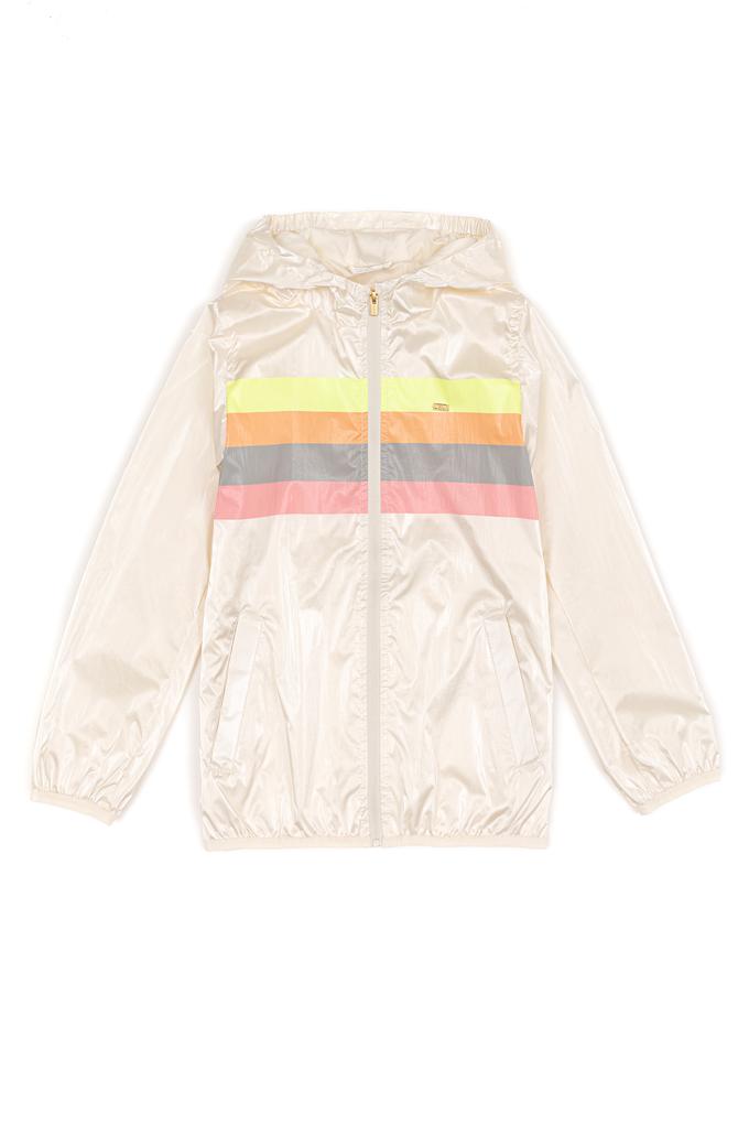 Kız Çocuk İnci Kapüşonlu Mont