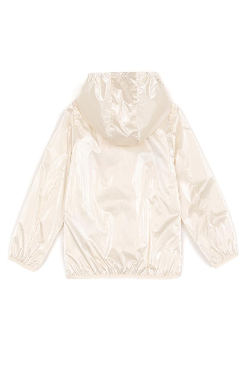 Kız Çocuk İnci Kapüşonlu Mont