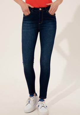 Kadın Koyu Mavi Jean Pantolon - 50246895001
