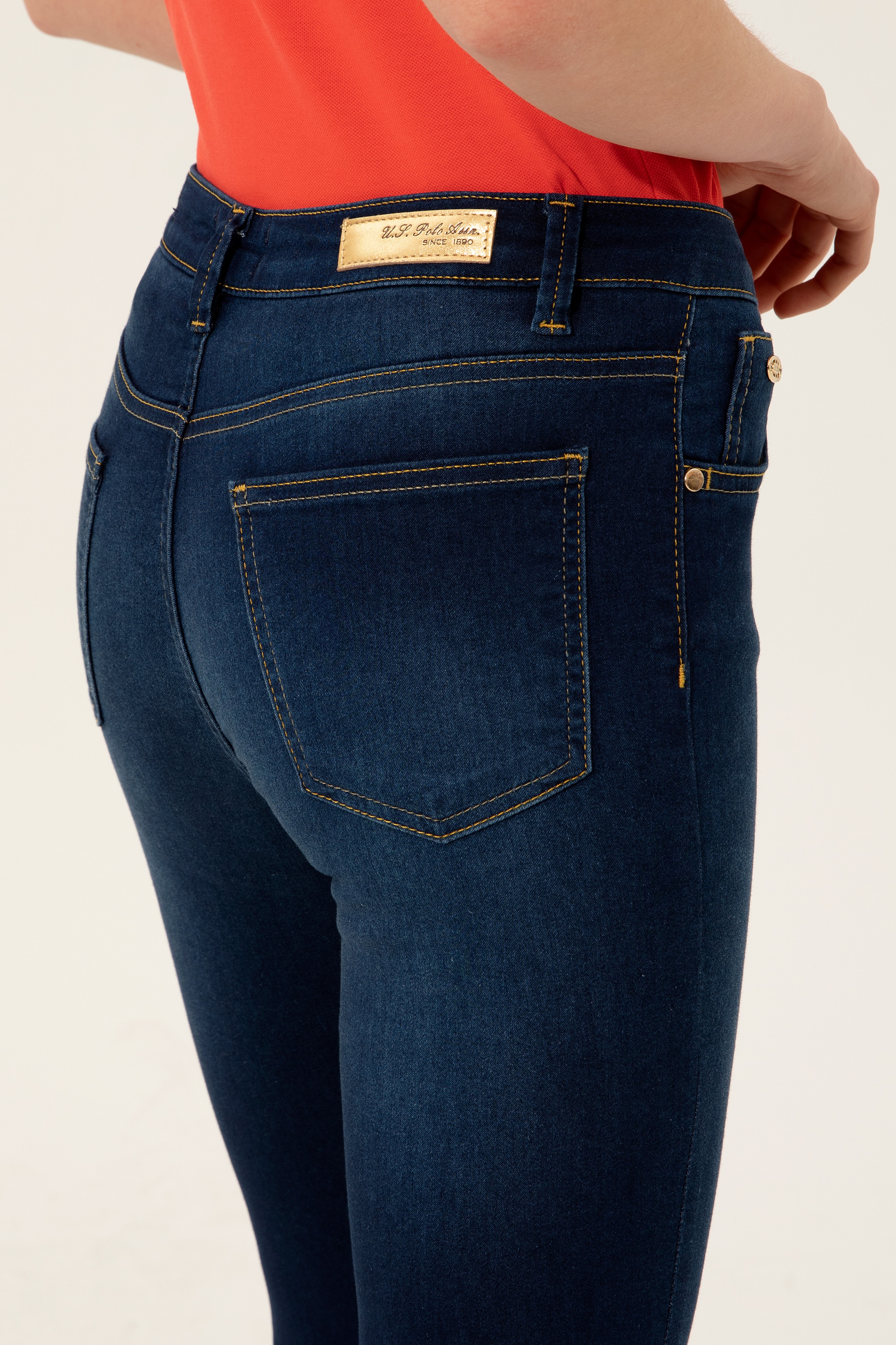 Kadın Koyu Mavi Jean Pantolon - Image 7