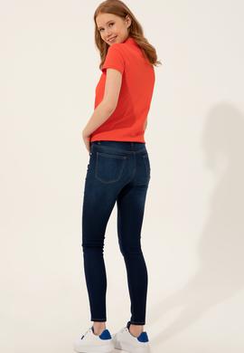 Kadın Koyu Mavi Jean Pantolon - 50246895001