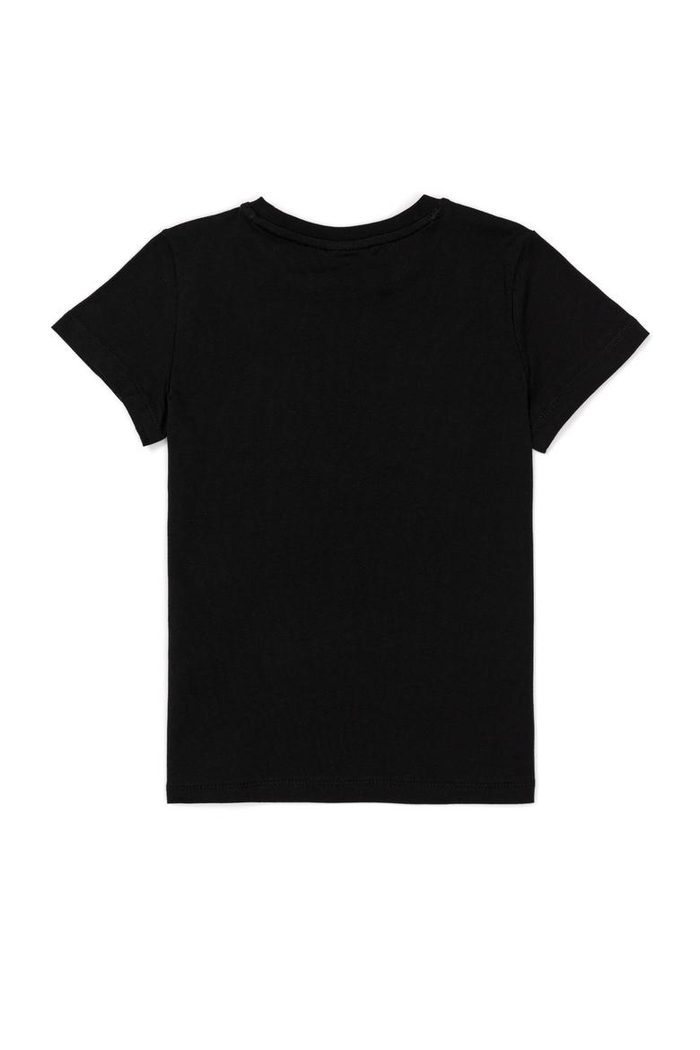 Çocuk Siyah Bisiklet Yaka Tişört - 50248206062