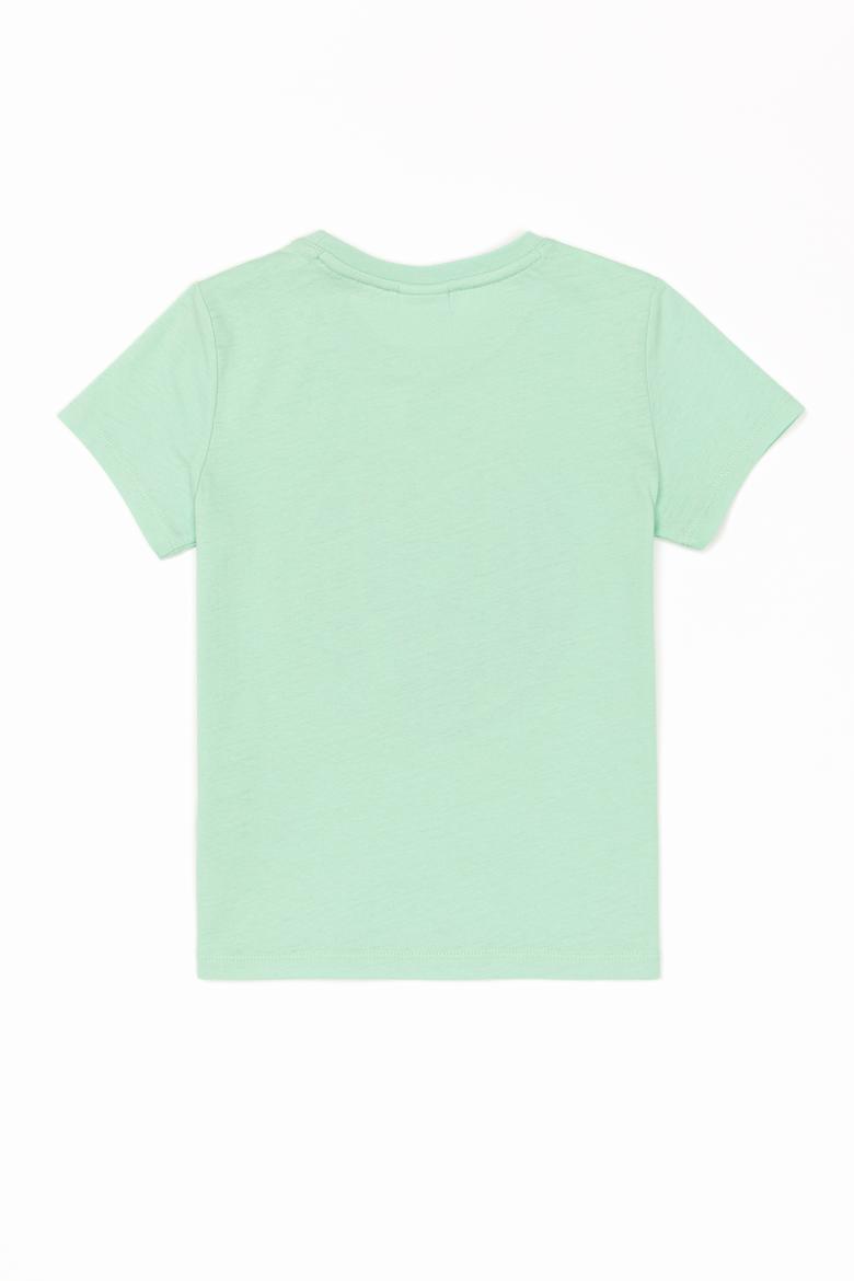 Çocuk Mint Yeşili Bisiklet Yaka Tişört - 50247353074