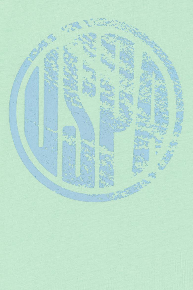 Çocuk Mint Yeşili Bisiklet Yaka Tişört - 50247353074