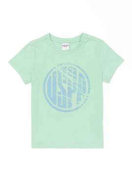 Çocuk Mint Yeşili Bisiklet Yaka Tişört - 50247353074