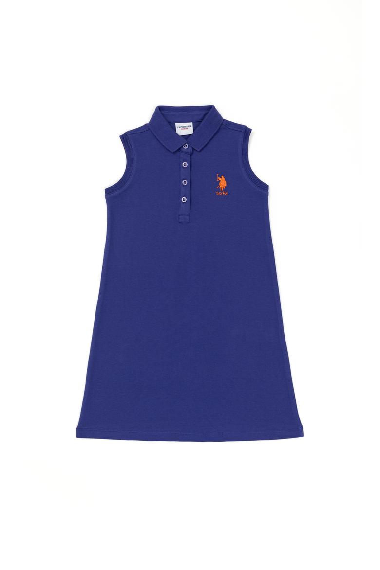 Kız Çocuk Mavi Örme Elbise