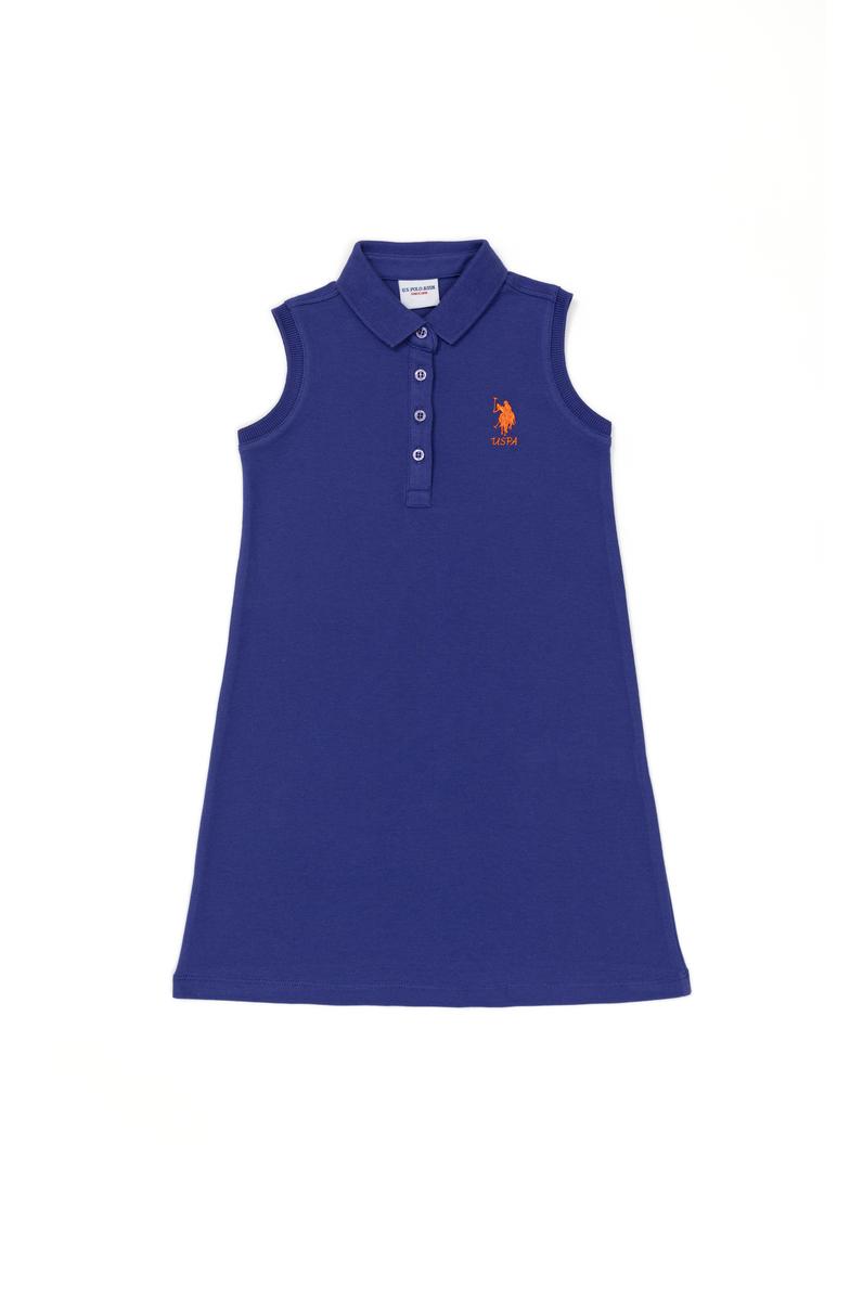 Kız Çocuk Mavi Örme Elbise