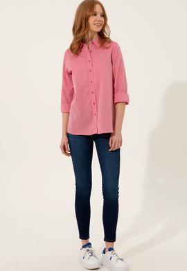 Kadın Kırmızı Uzun Kollu Gömlek - 50247092014