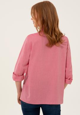 Kadın Kırmızı Uzun Kollu Gömlek - 50247092014