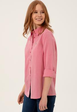 Kadın Kırmızı Uzun Kollu Gömlek - 50247092014