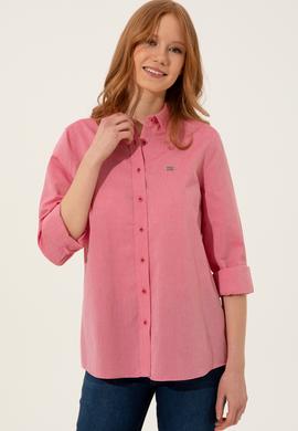 Kadın Kırmızı Uzun Kollu Gömlek - 50247092014