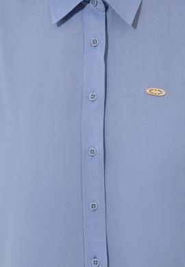 Kadın Mavi Uzun Kollu Gömlek - 50247092024