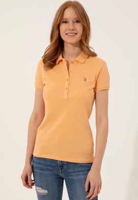 Kadın Turuncu Polo Yaka Tişört - 50246288108