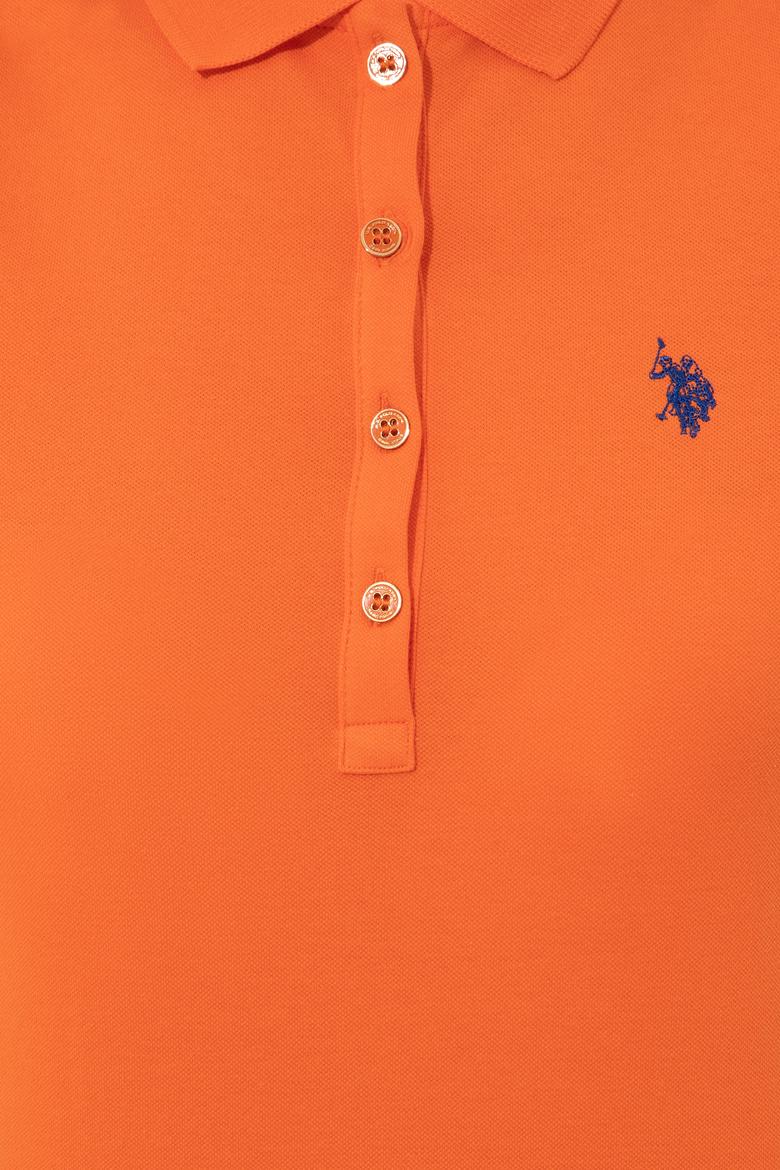 Kadın Turuncu Polo Yaka Tişört - 50246288040