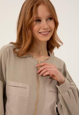 Kadın Haki Sweatshirt - 50250252004