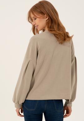 Kadın Haki Sweatshirt - 50250252004