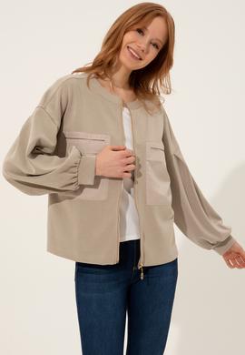 Kadın Haki Sweatshirt - 50250252004