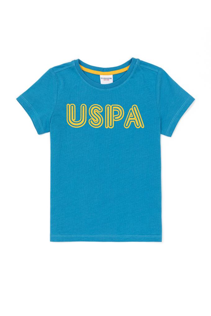 Çocuk Kobalt Mavisi Bisiklet Yaka Tişört