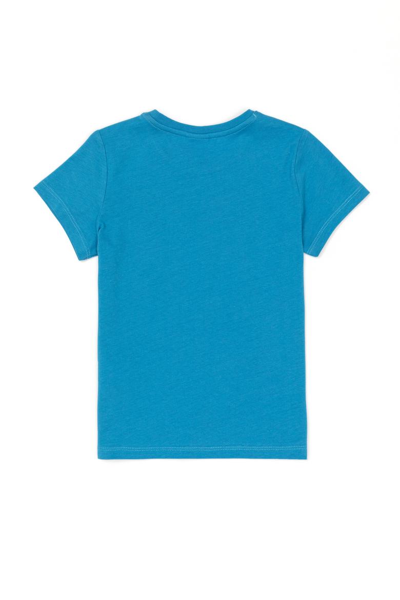Çocuk Kobalt Mavisi Bisiklet Yaka Tişört - 50251963040