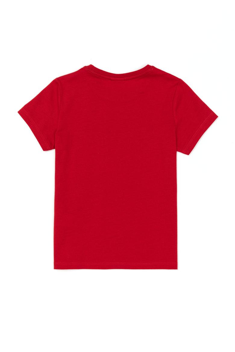 Çocuk Kırmızı Bisiklet Yaka Tişört - 50251963062