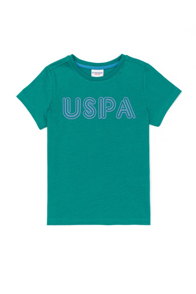 Çocuk Koyu Mint Yeşili Bisiklet Yaka Tişört