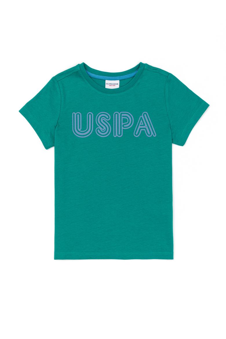 Çocuk Koyu Mint Yeşili Bisiklet Yaka Tişört