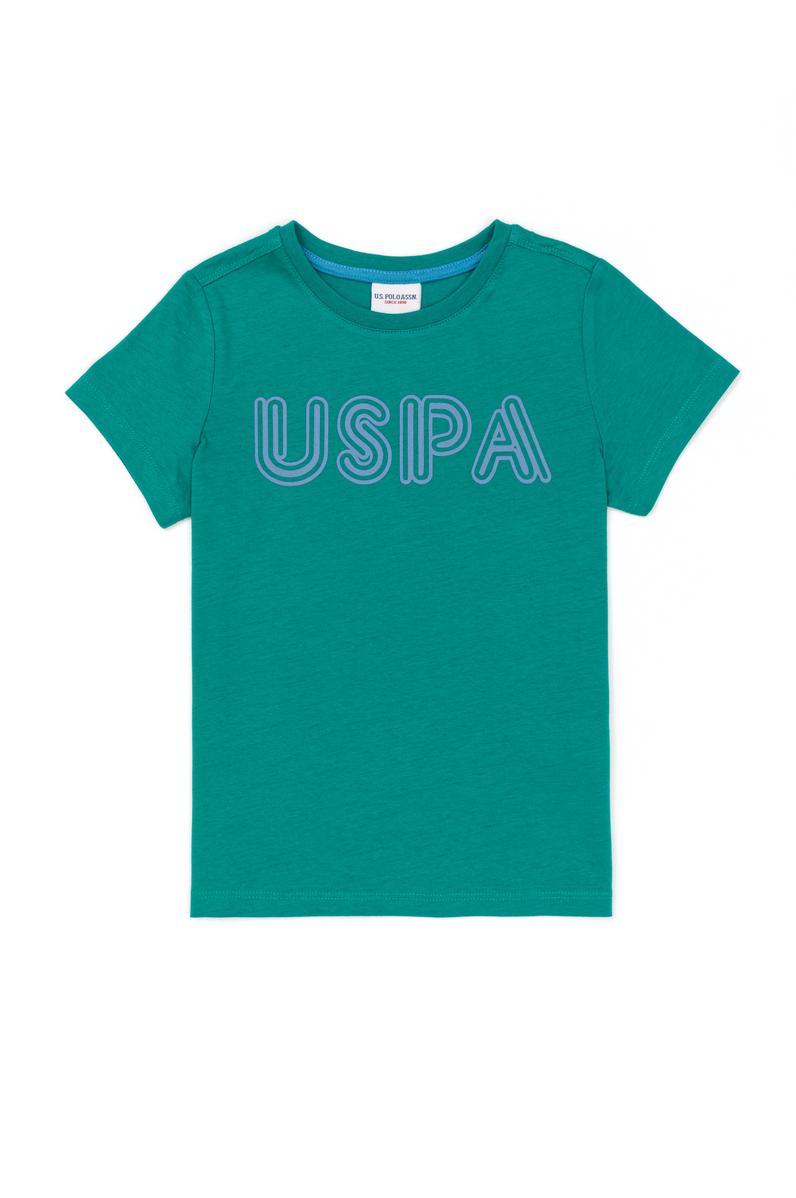 Çocuk Koyu Mint Yeşili Bisiklet Yaka Tişört