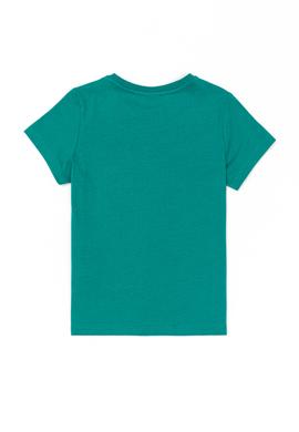 Çocuk Koyu Mint Yeşili Bisiklet Yaka Tişört - 50251963051