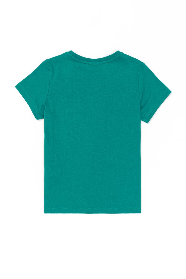 Çocuk Koyu Mint Yeşili Bisiklet Yaka Tişört - 50251963051