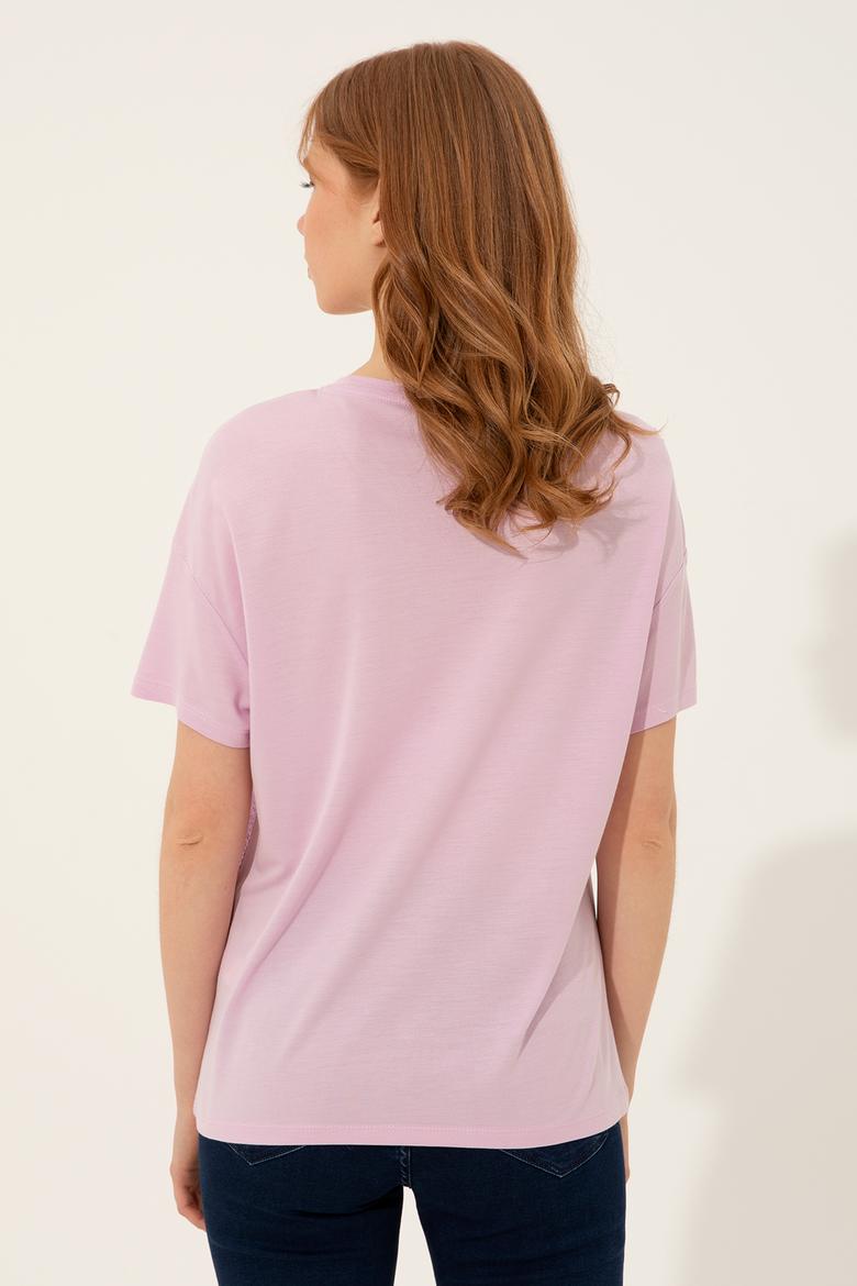 Kadın Manolya Tişört - 50249033016