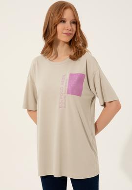 Kadın Taş Tişört - 50249054016