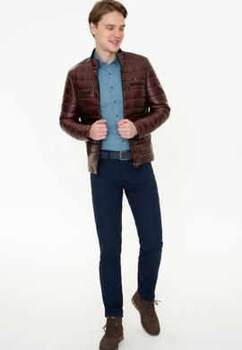 Erkek Bordo Deri Mont Kaban - 50255933011