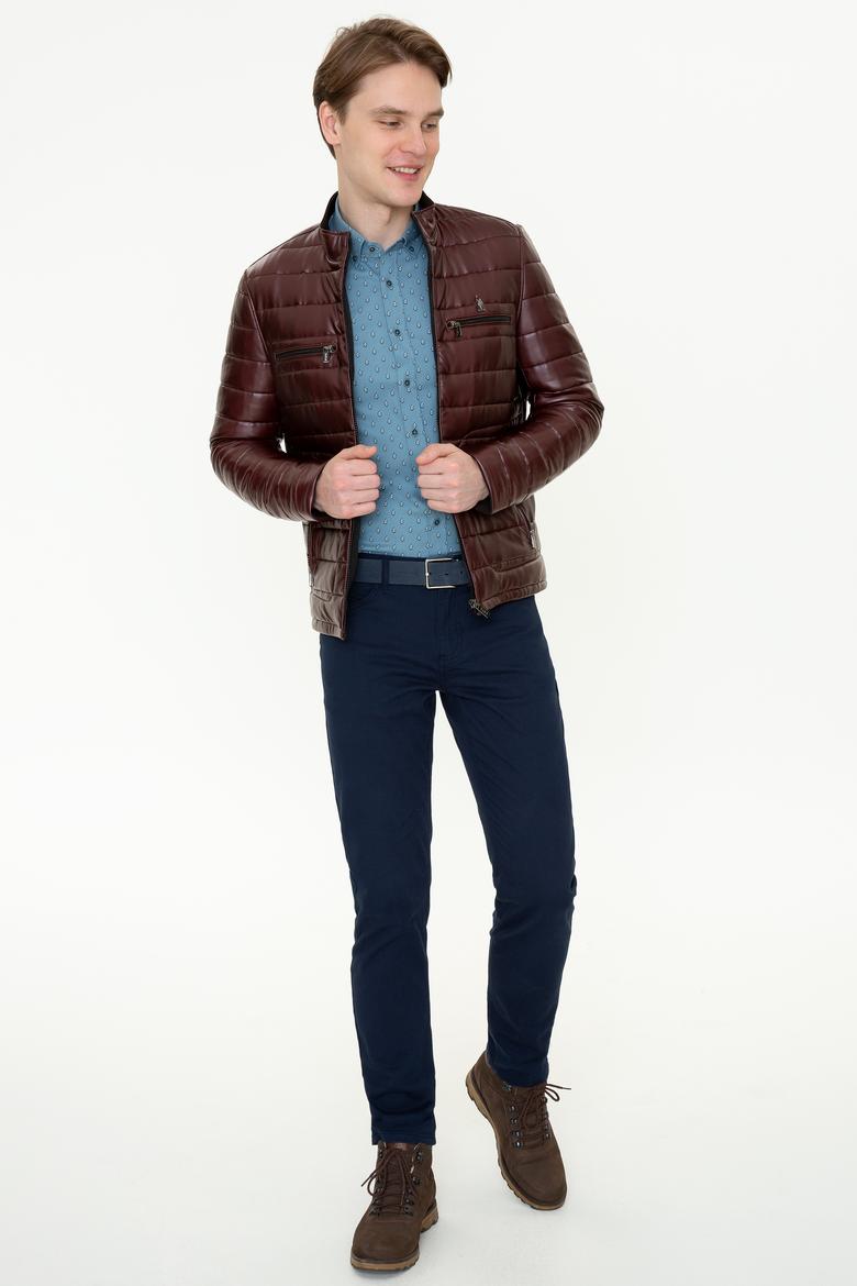 Erkek Bordo Deri Mont Kaban - 50255933011