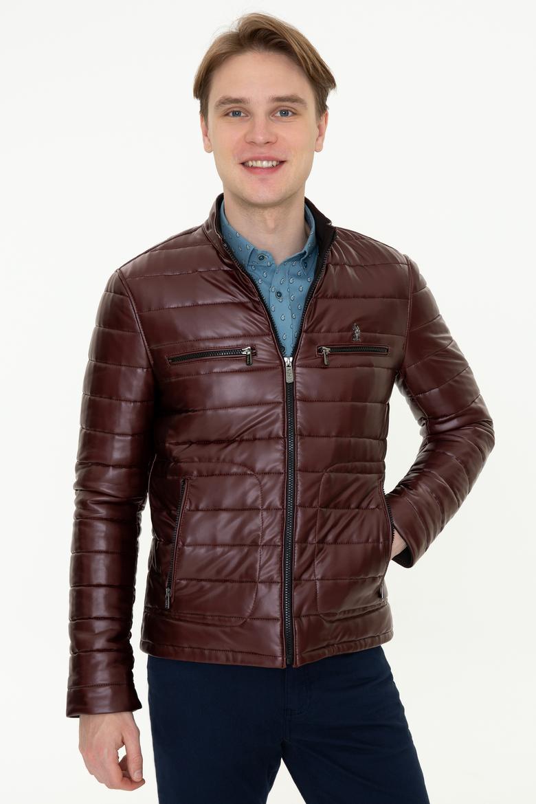 Erkek Bordo Deri Mont Kaban