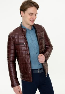 Erkek Bordo Deri Mont Kaban - 50255933011