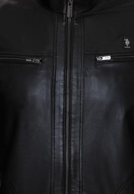 Erkek Siyah Deri Ceket - 50255953002