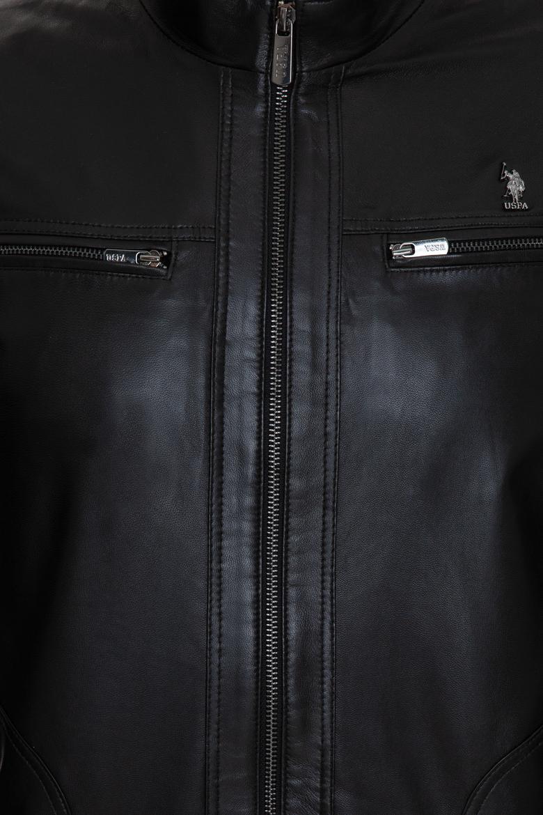 Erkek Siyah Deri Ceket - 50255953002