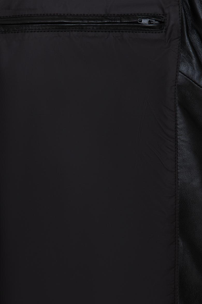 Erkek Siyah Deri Ceket - 50255953002