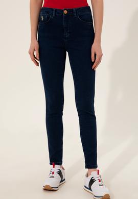 Kadın Koyu Mavi Jean Pantolon - 50246899002