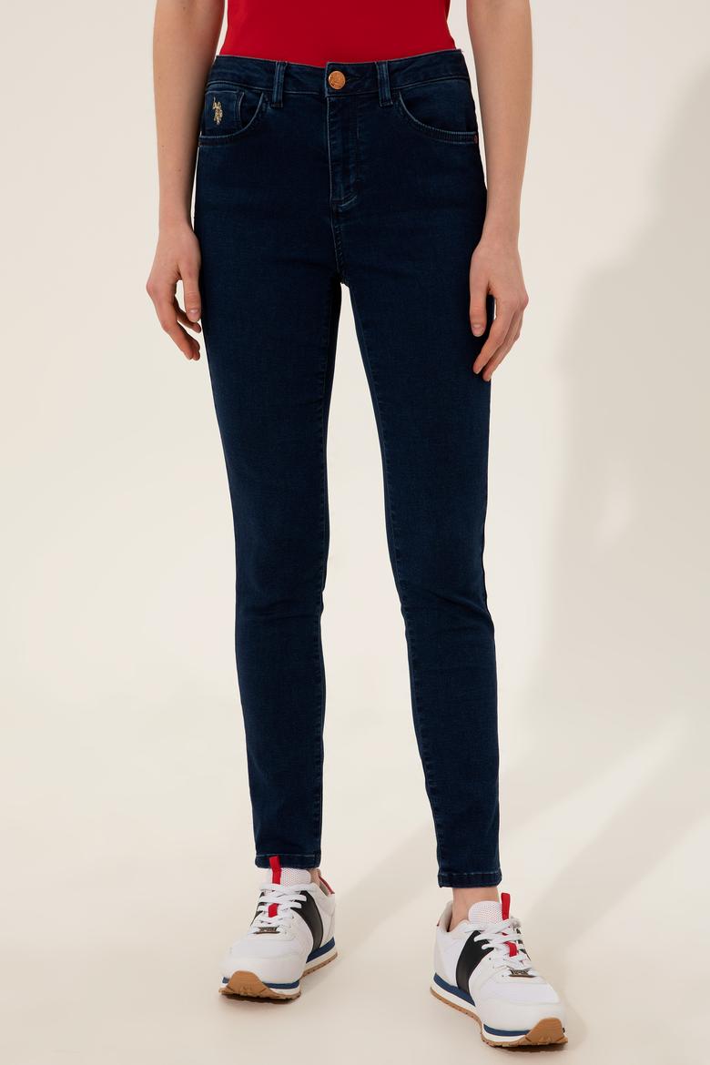 Kadın Koyu Mavi Jean Pantolon - 50246899002